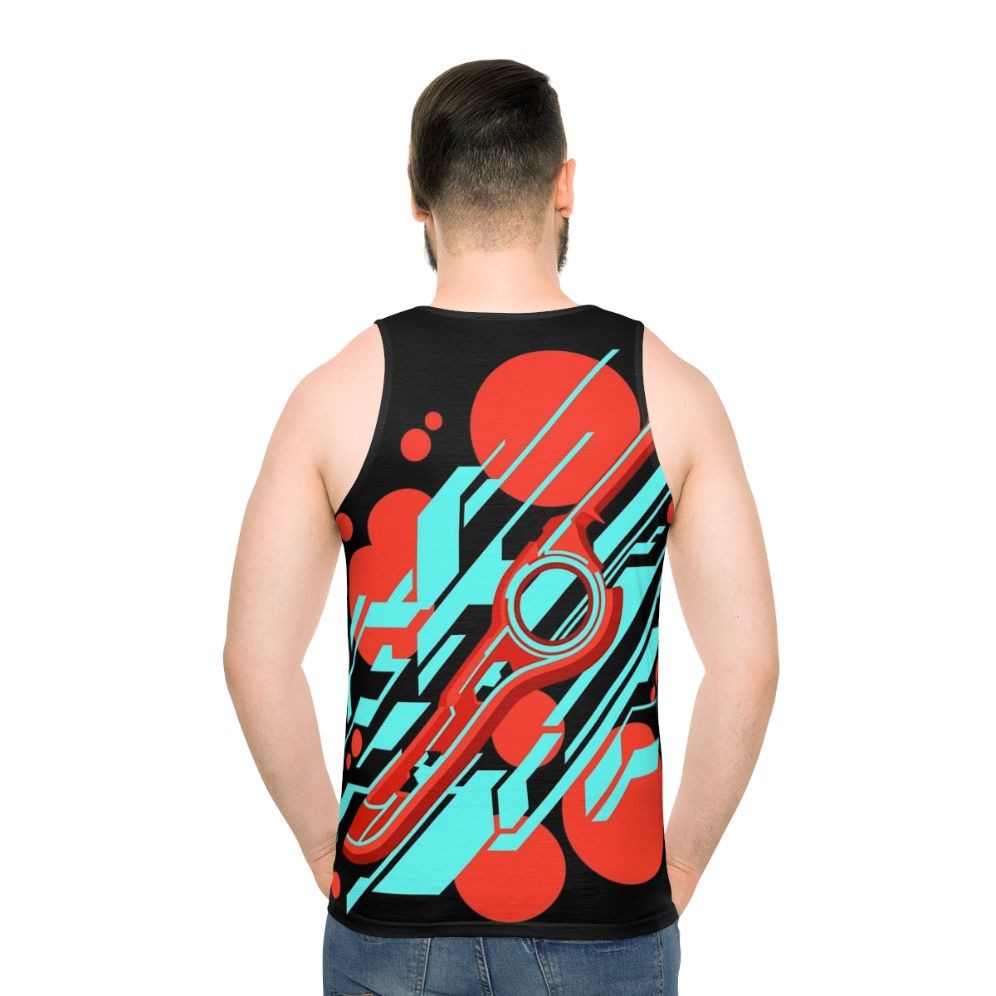 Monado abstract unisex graphic tank top - men back