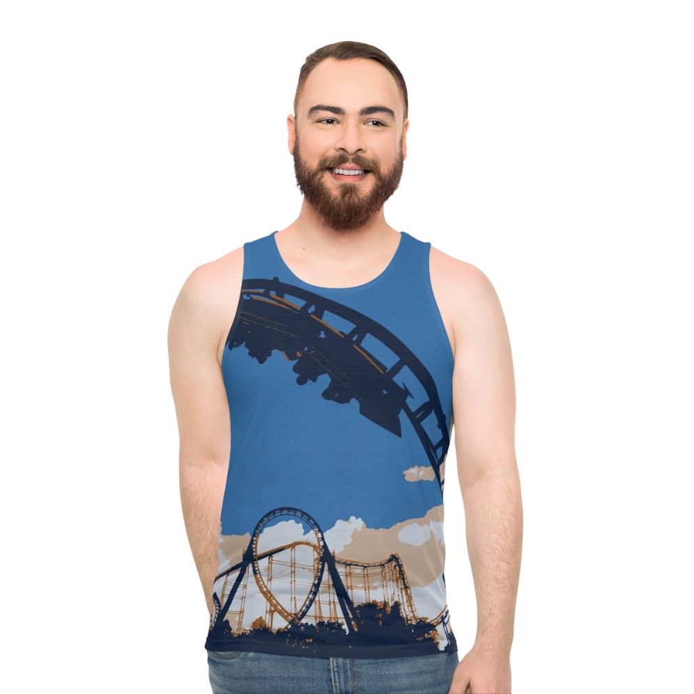 Vortex 1987 Unisex Roller Coaster Tank Top - men