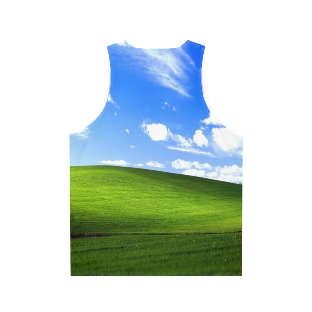 Windows XP Default Desktop Meme Unisex Tank Top - Back