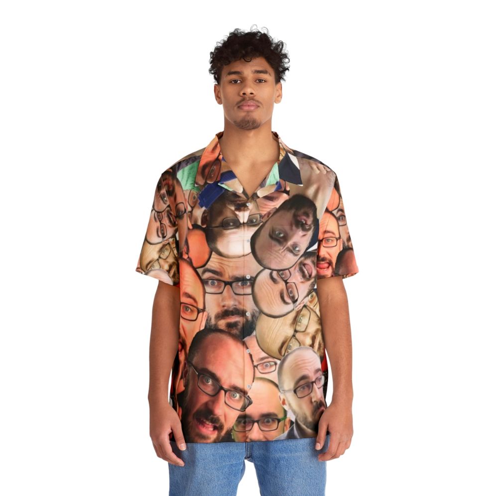 Vsauce Hawaiian Shirt featuring Michael from Hey Vsauce - People Front