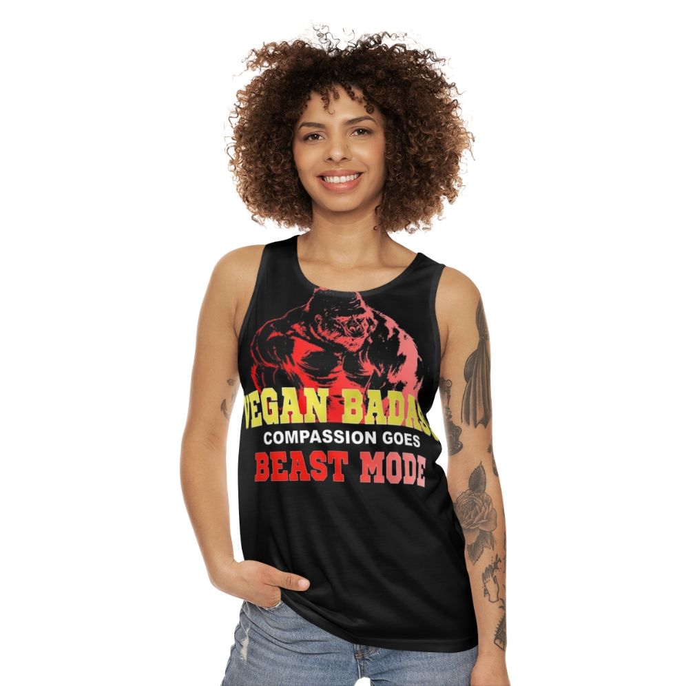 Vegan Gorilla Muscle Badass Bodybuilder Tank Top - women