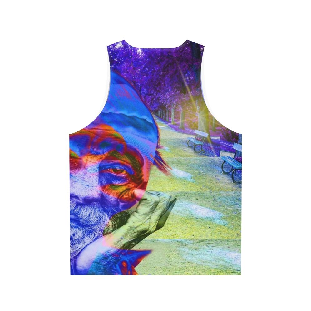 Unisex tank top supporting homelessness causes - Back