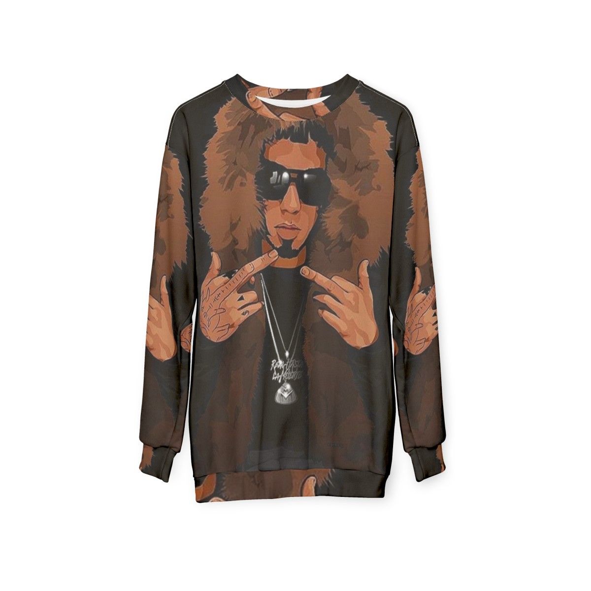 Anuel AA Reggaeton Music Urban Fashion Sweatshirt - hanging