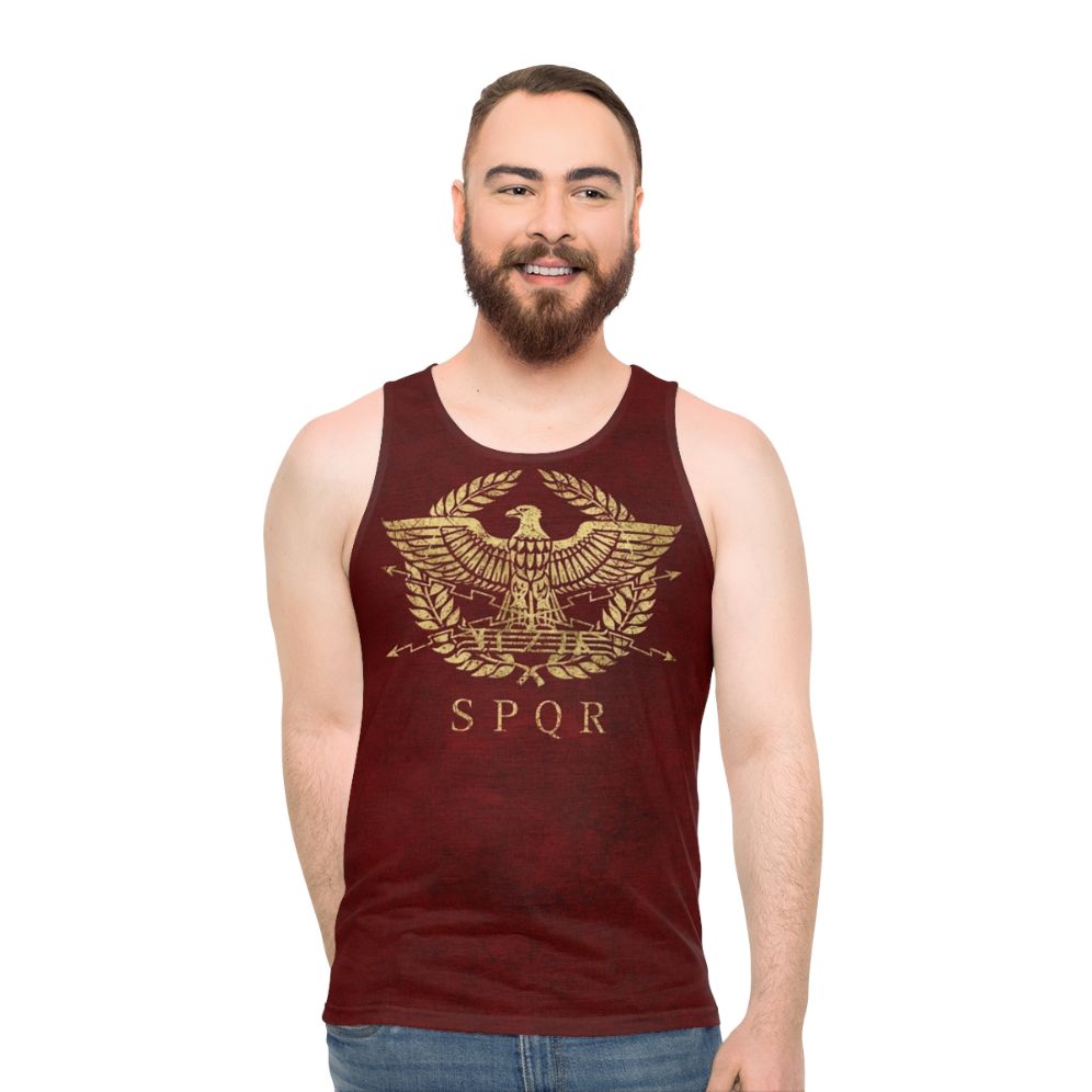 Vintage Gold Roman Empire Emblem Unisex Tank Top - men