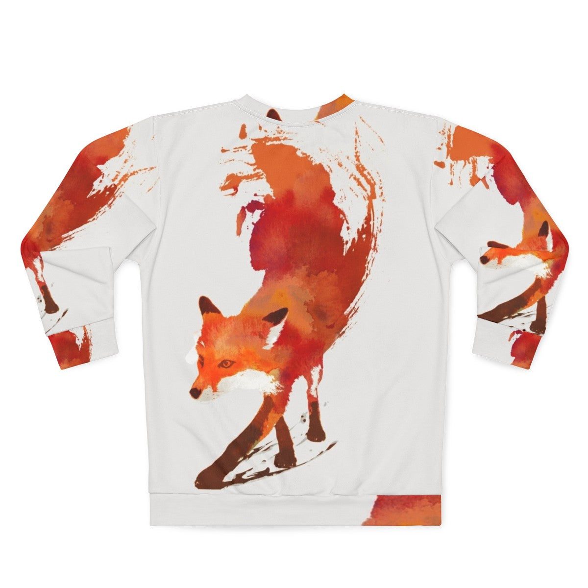 Watercolor Vulpes Vulpes Fox Sweatshirt - Back