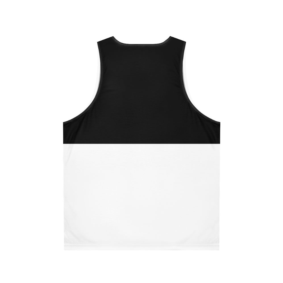 Bicolor unisex tank top with modern geometric pattern - Back