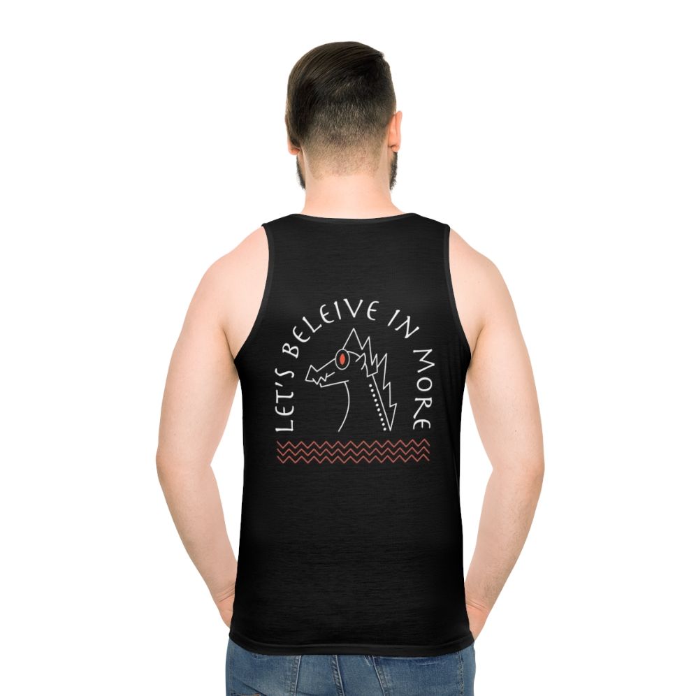 Unisex fantasy dragon tank top - men back