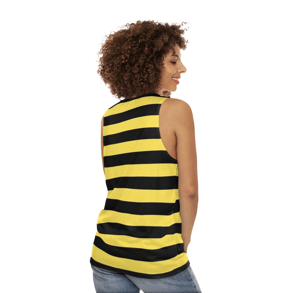 Me Before You' Black and Yellow Stripes Unisex Tank Top - women back