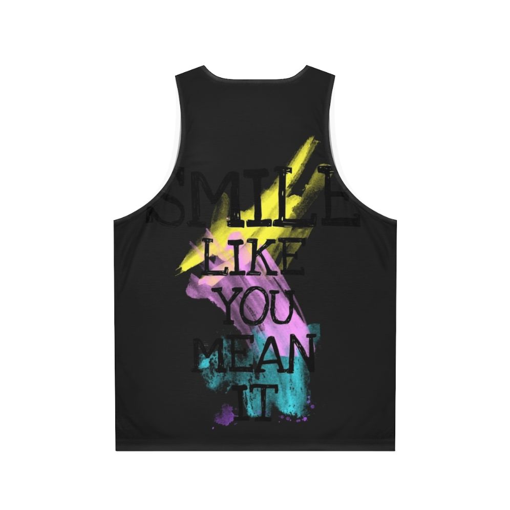 Unisex tank top with "Smile Like" design - Back