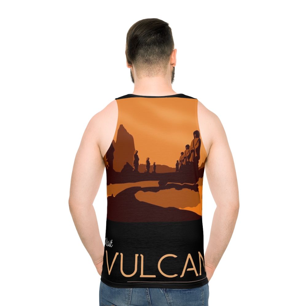 Vulcan Star Trek Unisex Tank Top - men back