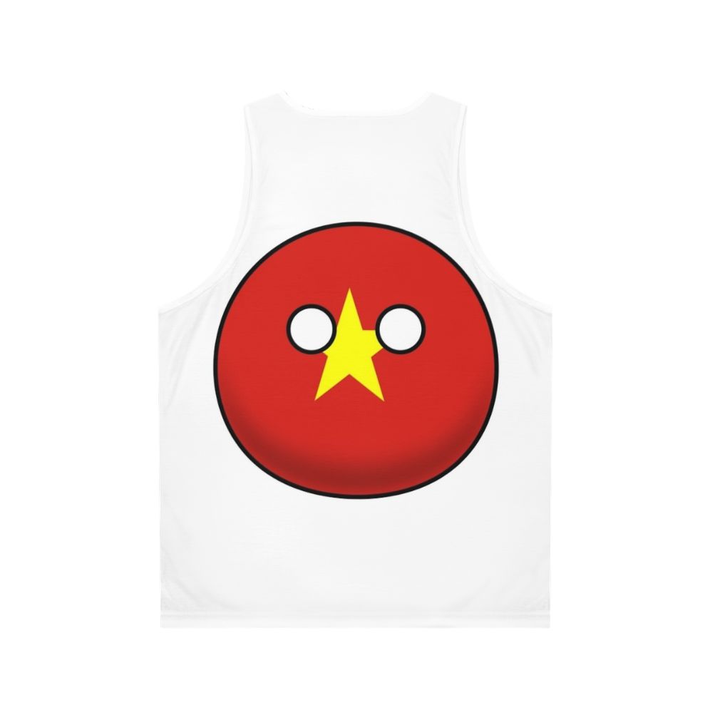 Vietnam Countryball Unisex Tank Top - Back