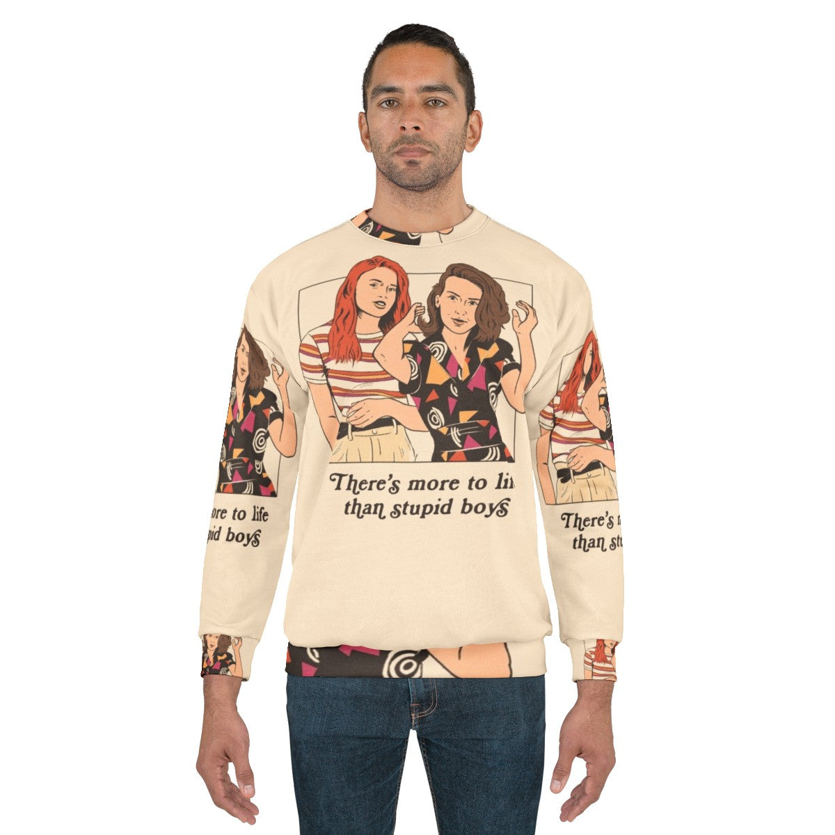 Retro feminist 'Stranger Things' inspired sweatshirt - men