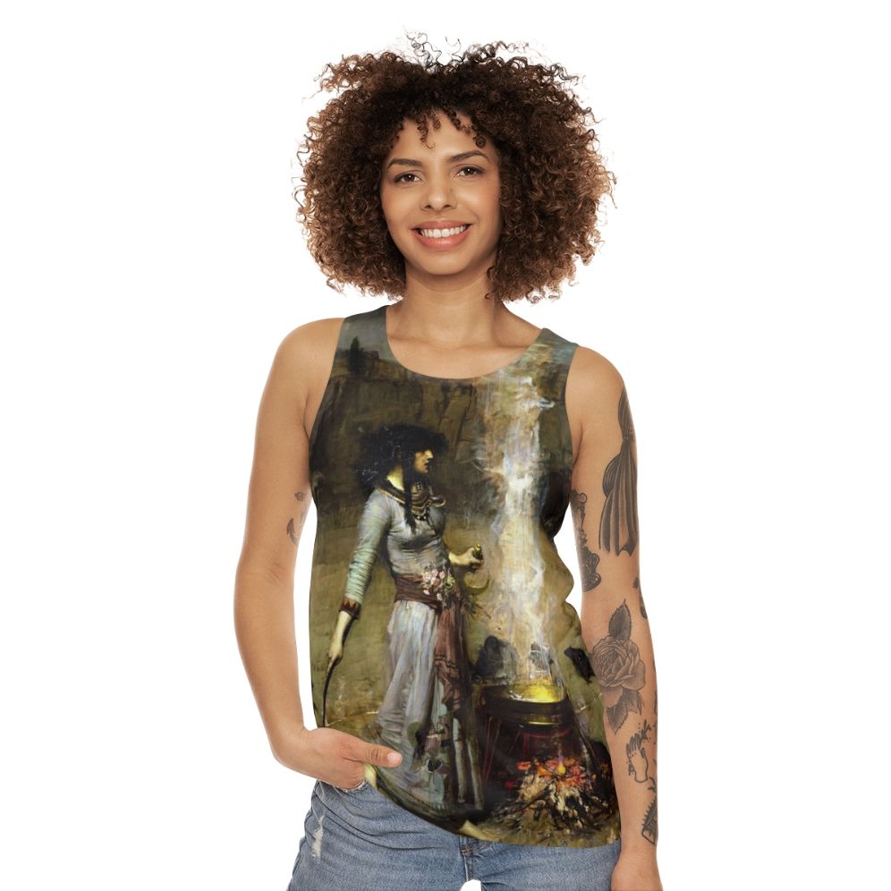 Waterhouse art painting "The Magic Circle" unisex tank top - women