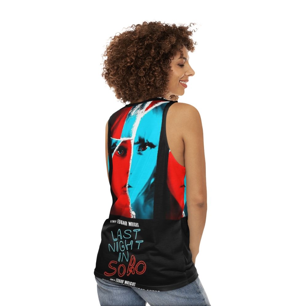 Last Night in Soho Unisex Horror Thriller Tank Top - women back