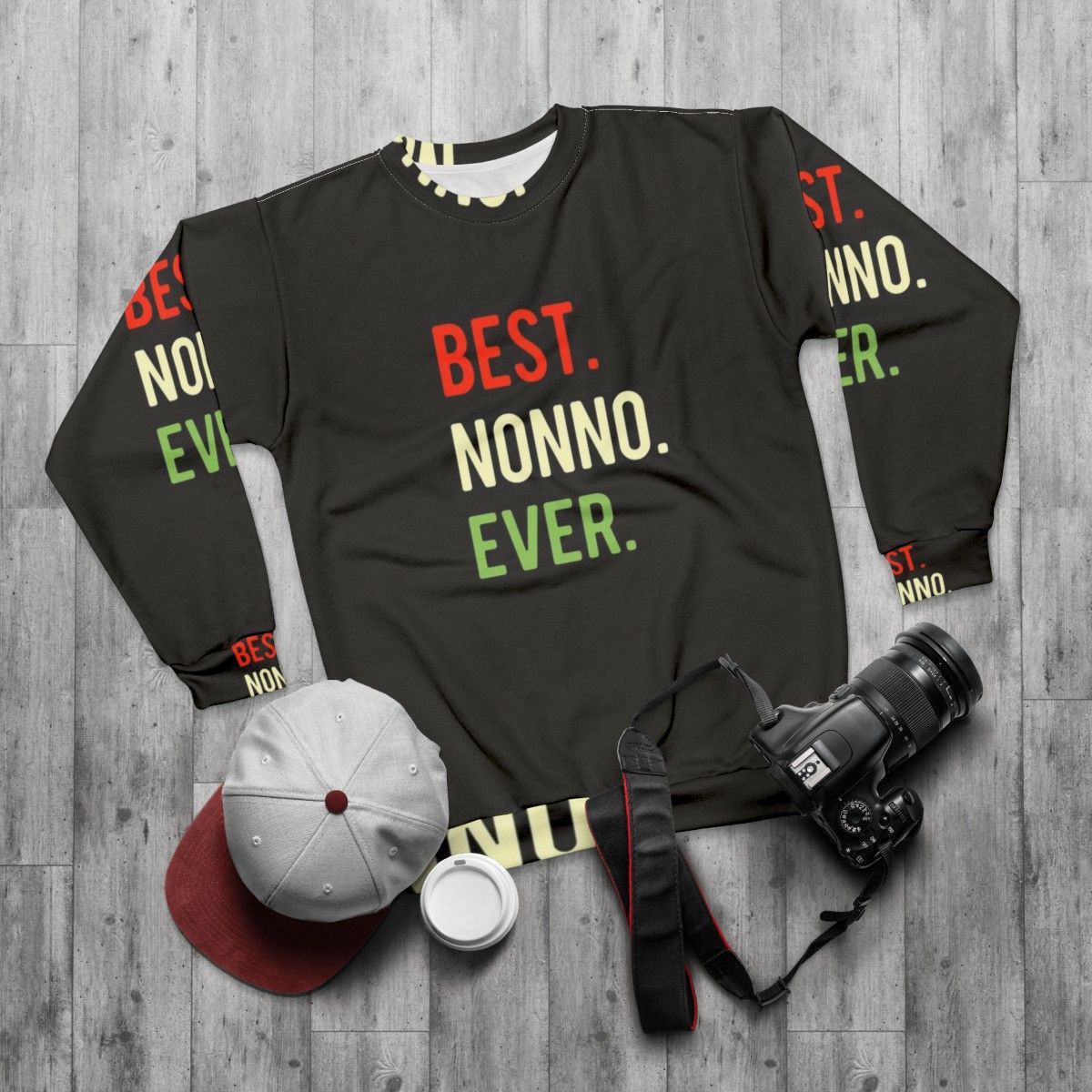 Best Nonno Ever Sweatshirt - flat lay