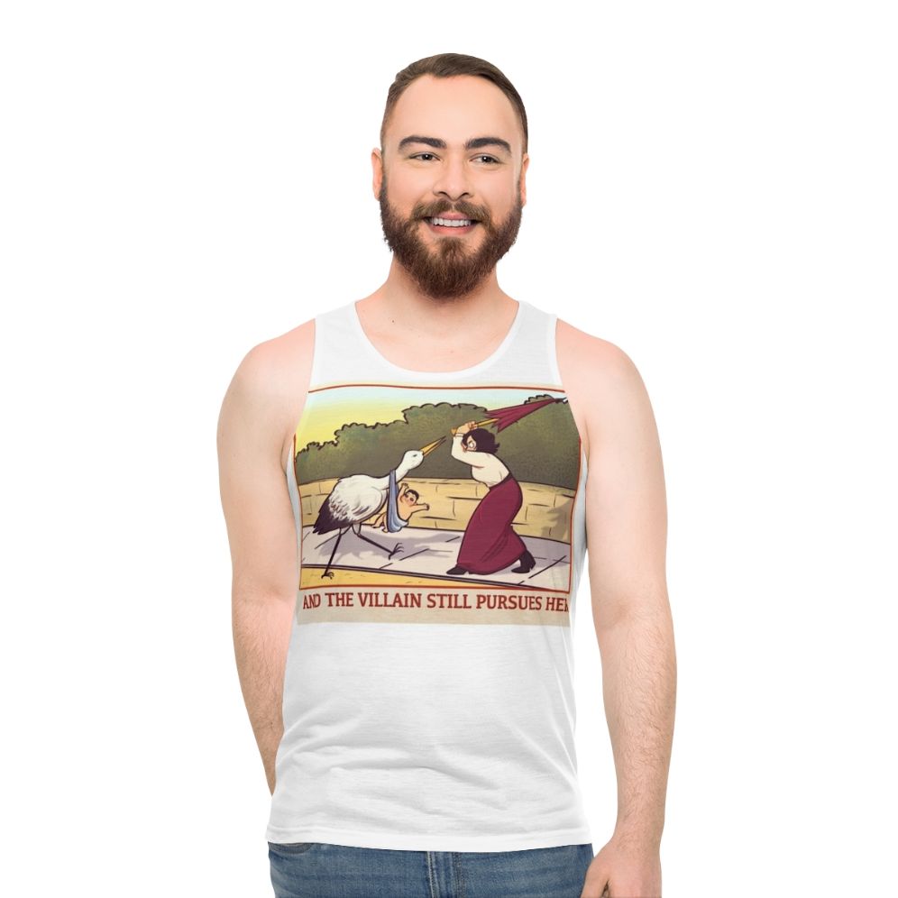 Anti-natalist feminist unisex tank top with parody design - men