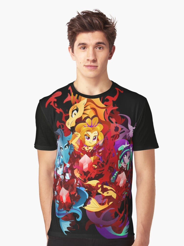 The Dazzlings Equestria Girls Graphic T-Shirt featuring Adagio Dazzle, Aria Blaze, and Sonata Dusk - Men