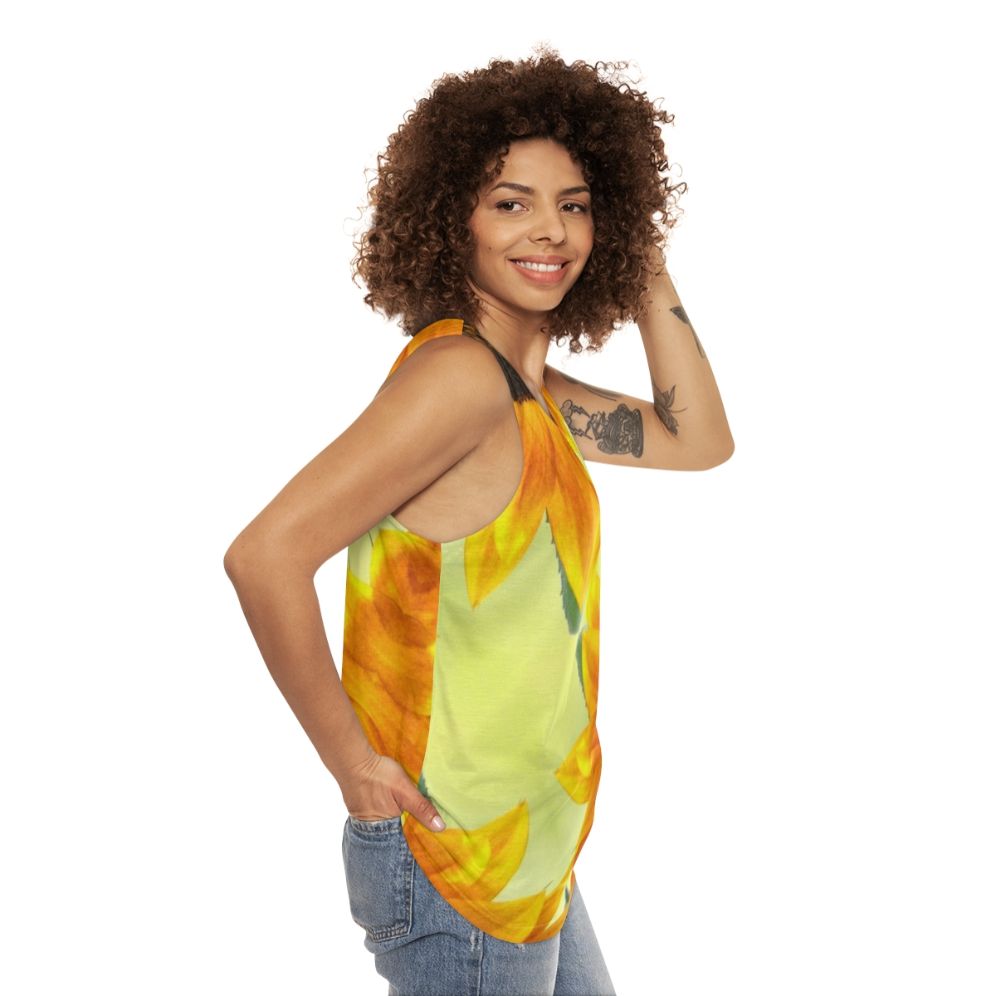 Sunflower Unisex Tank Top - women side