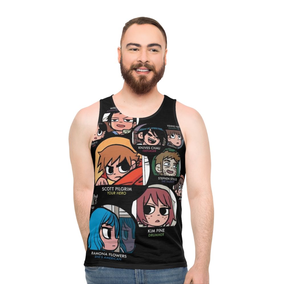 Scott Pilgrim Characters Unisex Tank Top - men