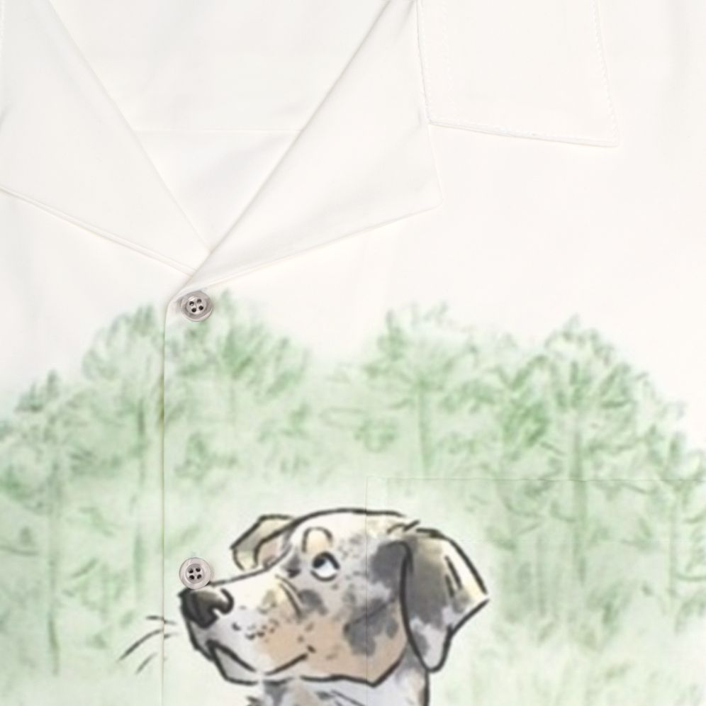 Catahoula Leopard Dog Hawaiian Shirt - Detail