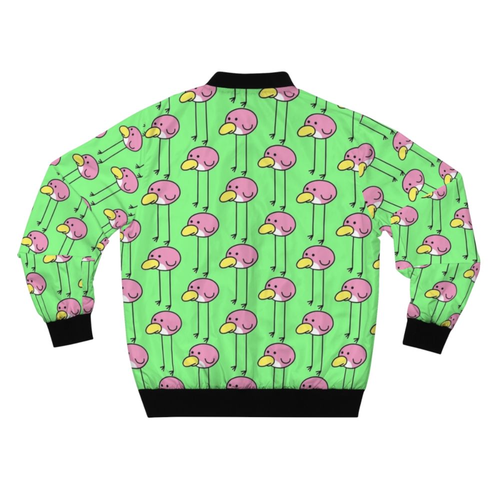 Flock Step Bomber Jacket with Huebirds of Happiness Design - Back