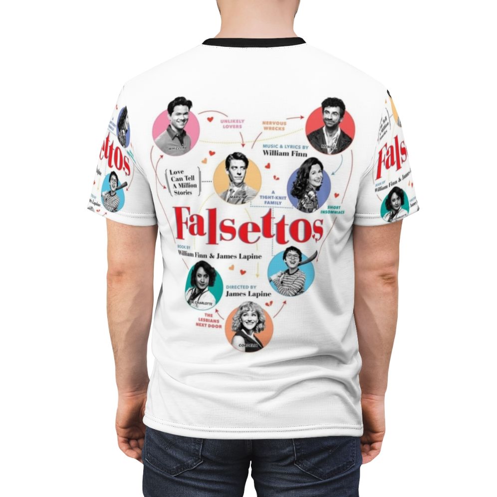 Falsettos Musical Poster-Inspired T-Shirt - men back