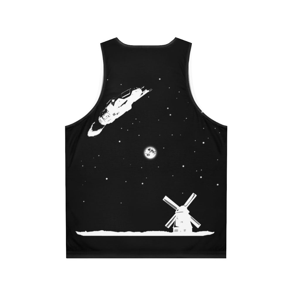 Unisex Rocinante2 sci-fi tank top with windmill design - Back