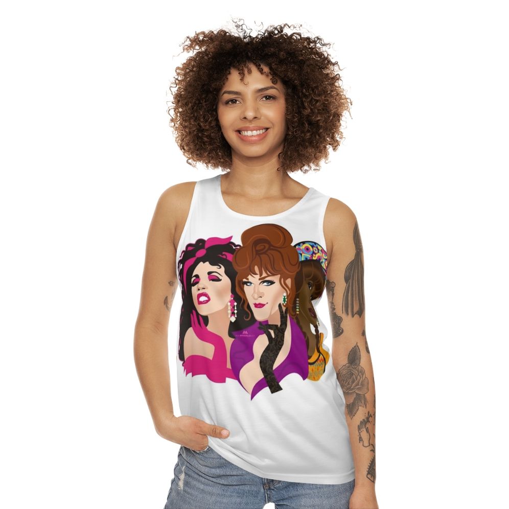 Unisex 'To Wong Foo' tank top with Alejandro Mogollo art - women