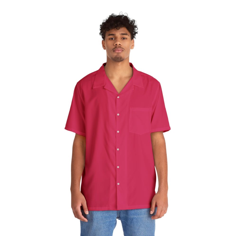 Raspberry Sorbet Hot Pink Hawaiian Shirt - People Front