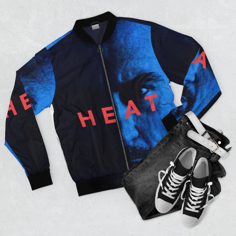 Heat Movie Bomber Jacket - HEAT 16 Collection featuring the iconic style from the classic film - Flat lay