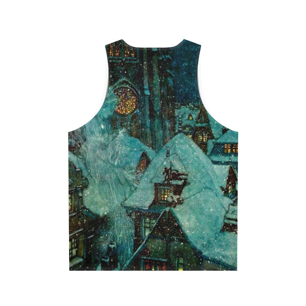 Elegant Winter Night Tank Top featuring Snow Queen Artwork by Edmund Dulac - Back