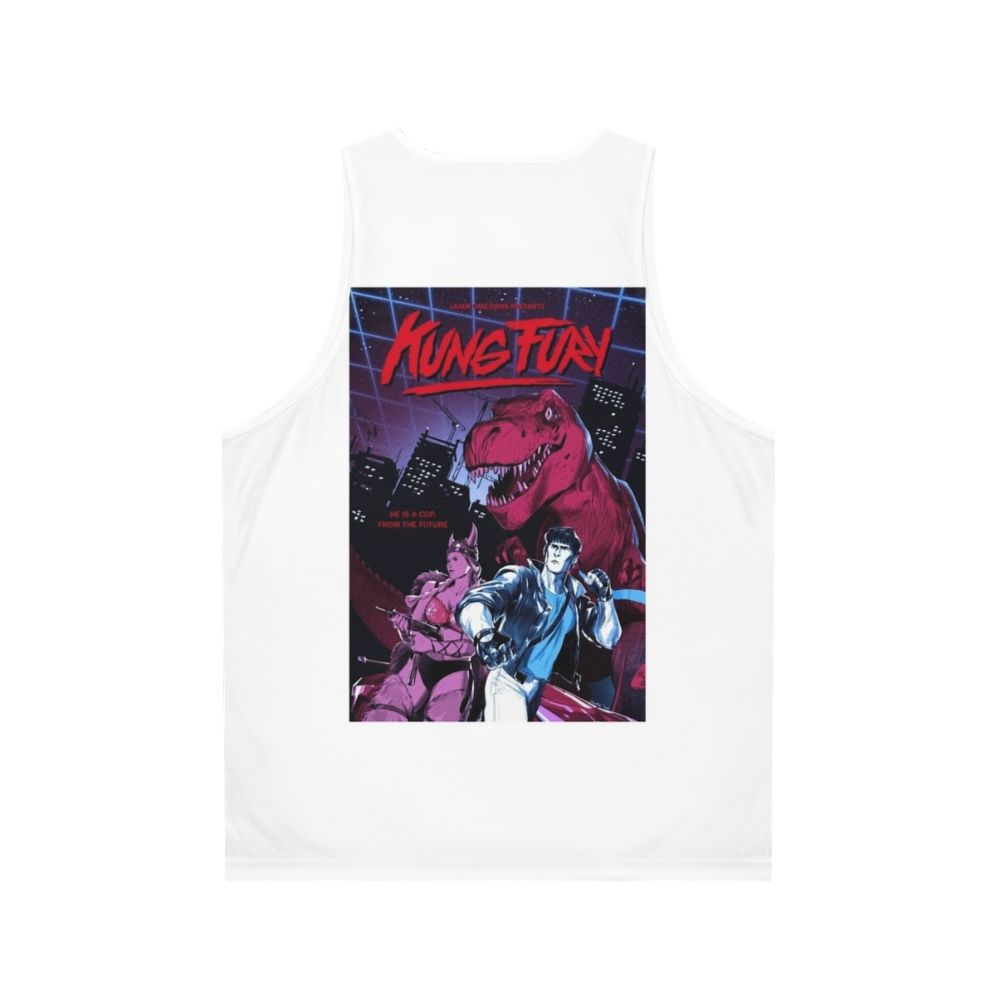 Kung Fury 80s Retro Vaporwave Synthwave Unisex Tank Top - Back