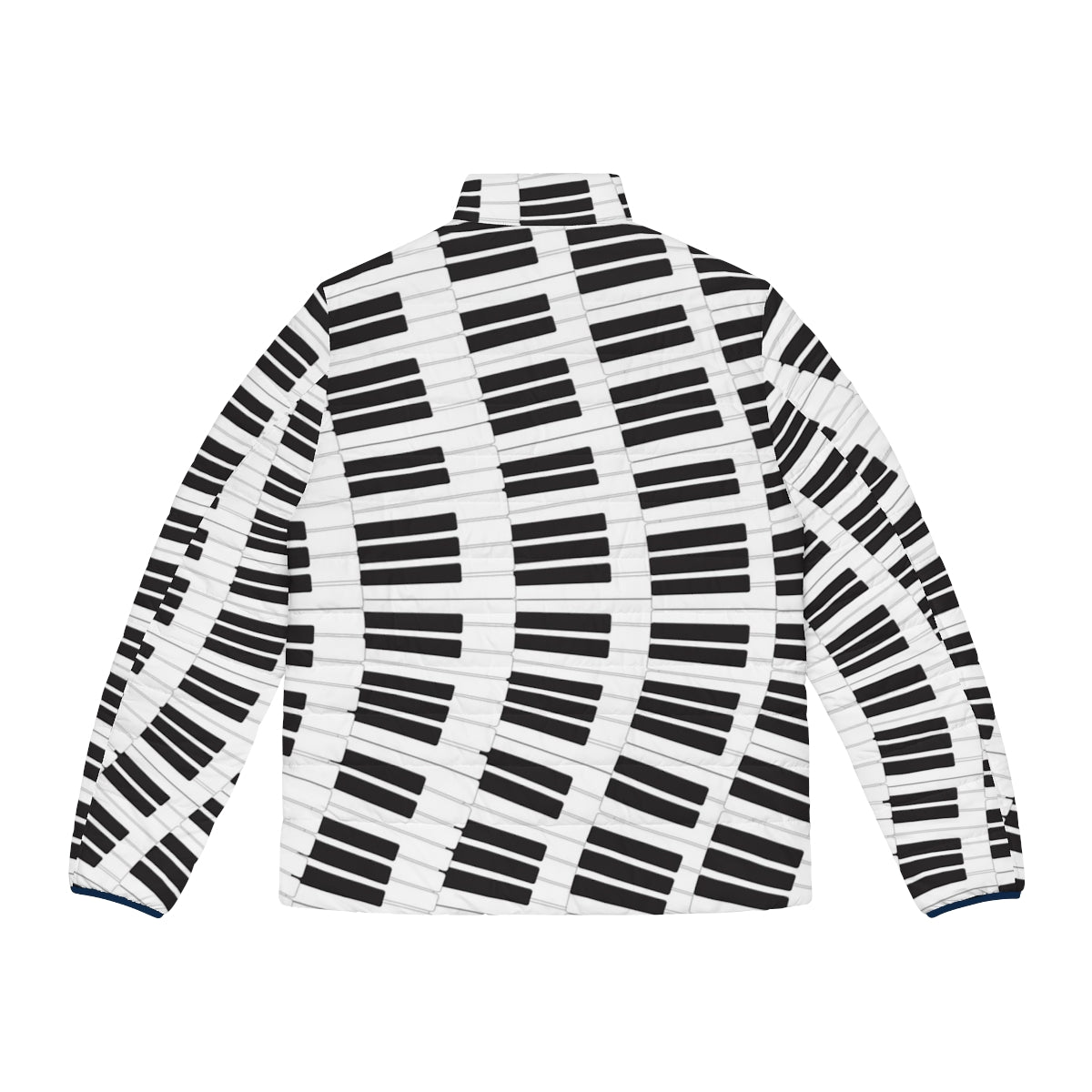 Piano keys puffer jacket with musical design - Back