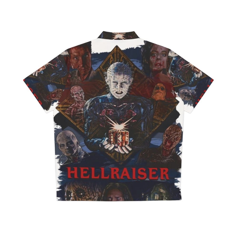 Hellraiser Pinhead Hawaiian Shirt featuring the iconic Cenobite character - Back