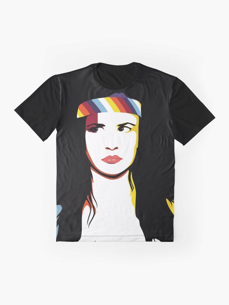 Juliette Lewis 90s Hollywood Diva Graphic T-Shirt - Flat lay