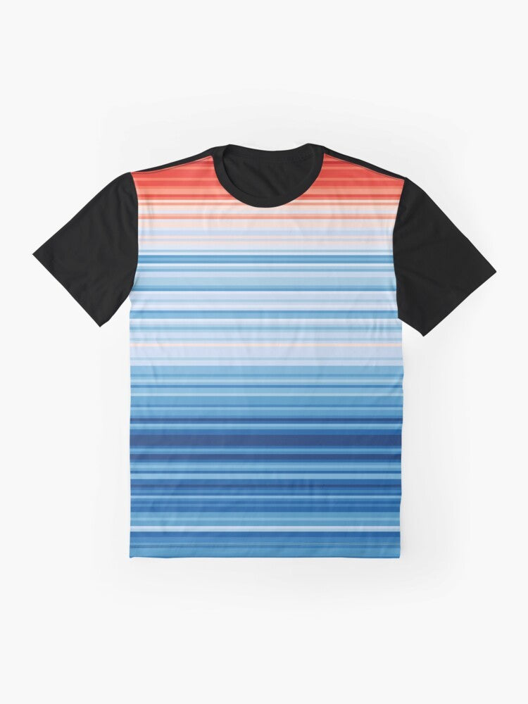 Climate Change Stripes Graphic T-Shirt for Science Geeks - Flat lay