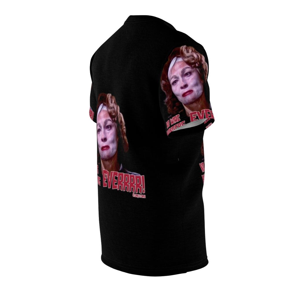 Mommie Dearest inspired t-shirt featuring a stylized portrait - men right