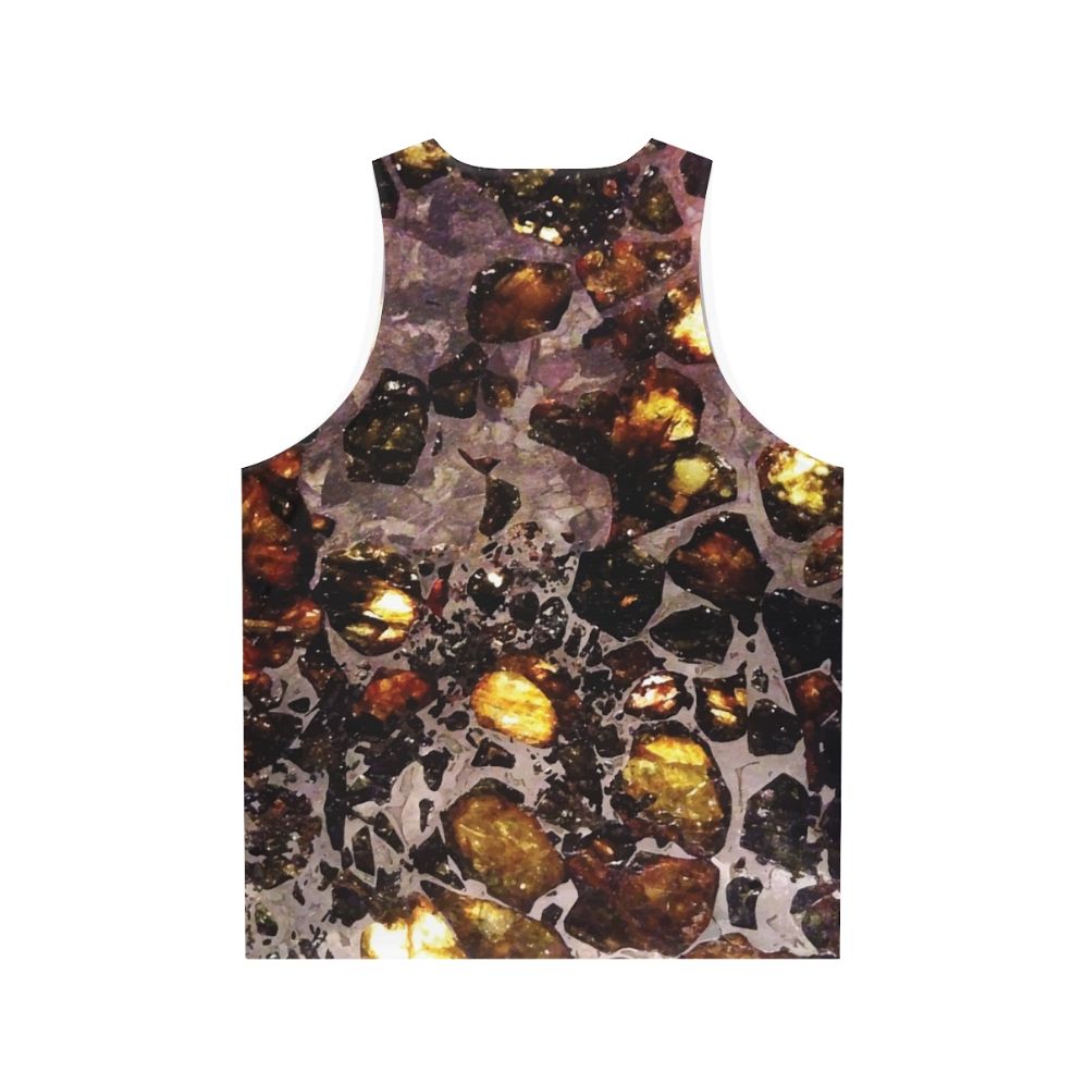 Pallasite Meteorite Space Rocks Unisex Tank Top - Back