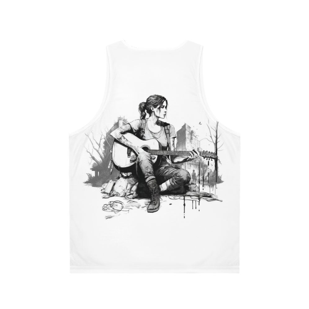 Ellie from The Last of Us video game fanart unisex tank top - Back