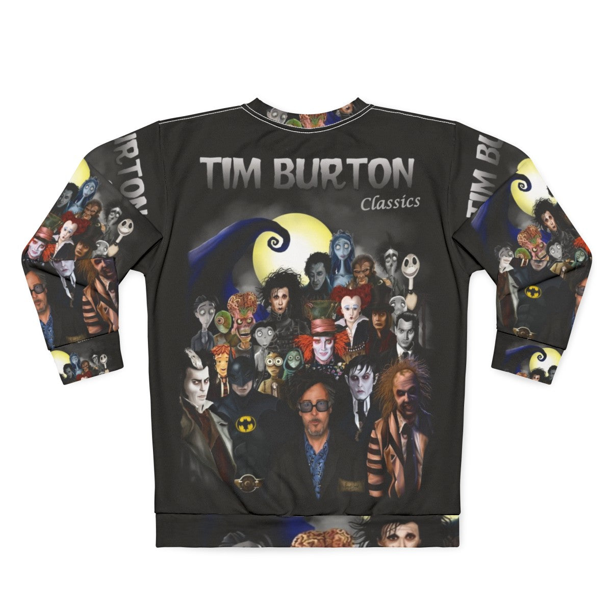 Tim Burton Classics Sweatshirt featuring gothic imagery and movie themes - Back