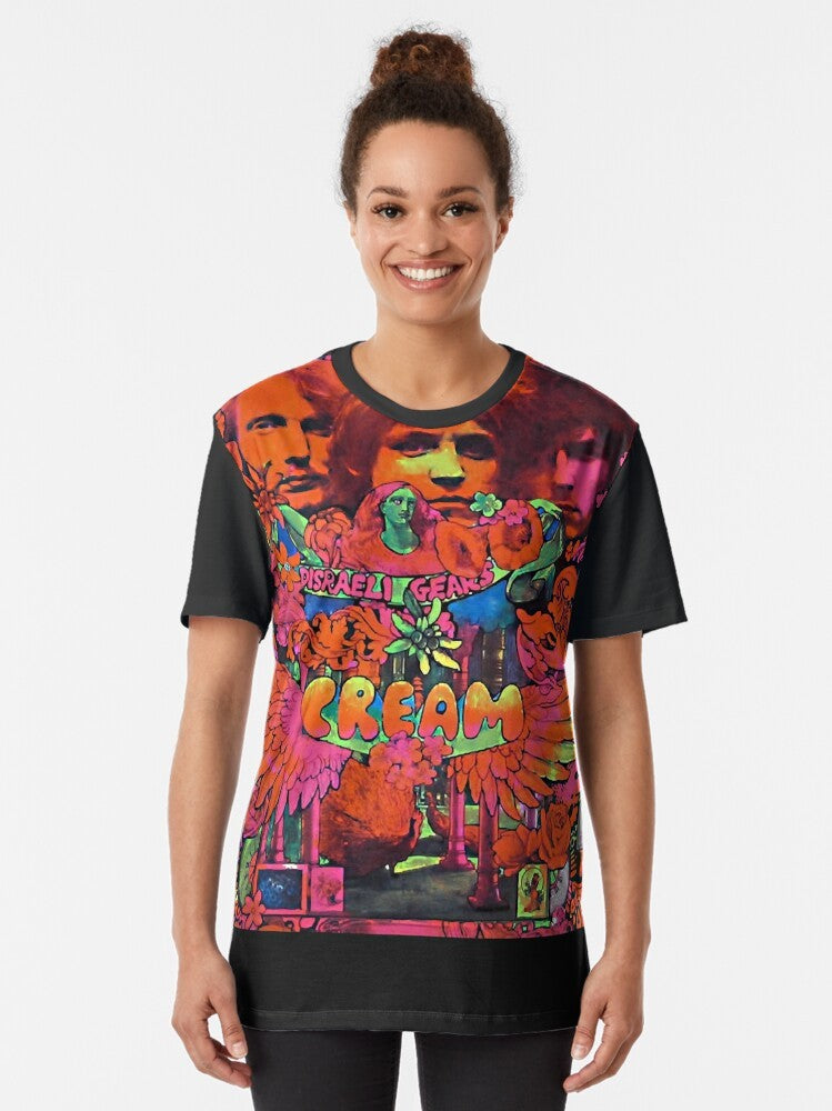 Disraeli Gears classic graphic t-shirt featuring the iconic album cover design - Women