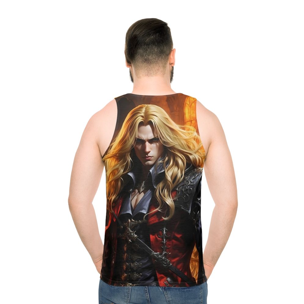 Alucard the Vampire Warrior Castlevania Unisex Tank Top - men back