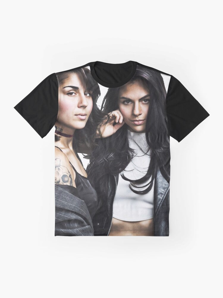 Krewella EDM Music T-Shirt with Graphic Design for Dance Lovers - Flat lay