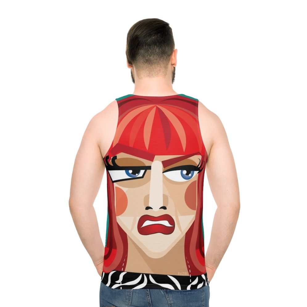 Coco Abstract Unisex Tank Top - men back