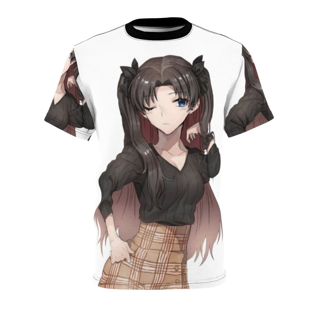 Rin Tohsaka inspired anime t-shirt with Fate Stay Night fan art design