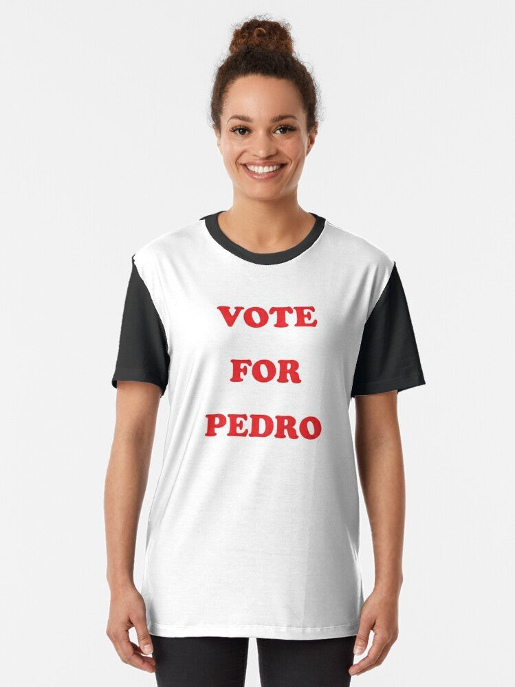 Vote for Pedro graphic t-shirt with iconic design from the movie Napoleon Dynamite - Women