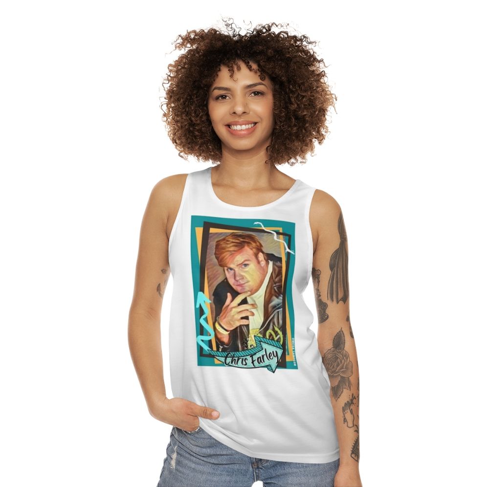 Retro Chris Farley unisex tank top - women