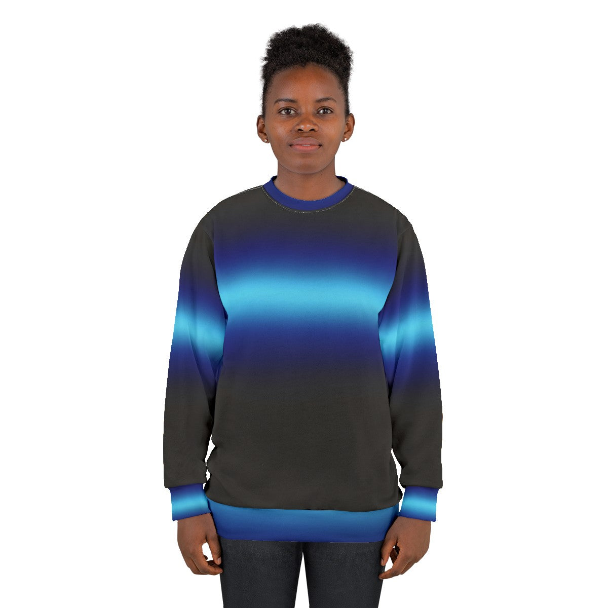 Son of Poseidon Sweatshirt with Blue Gradient Design - women