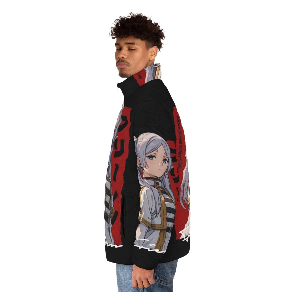 Frieren Beyond the Journey's End anime-inspired puffer jacket - men side left