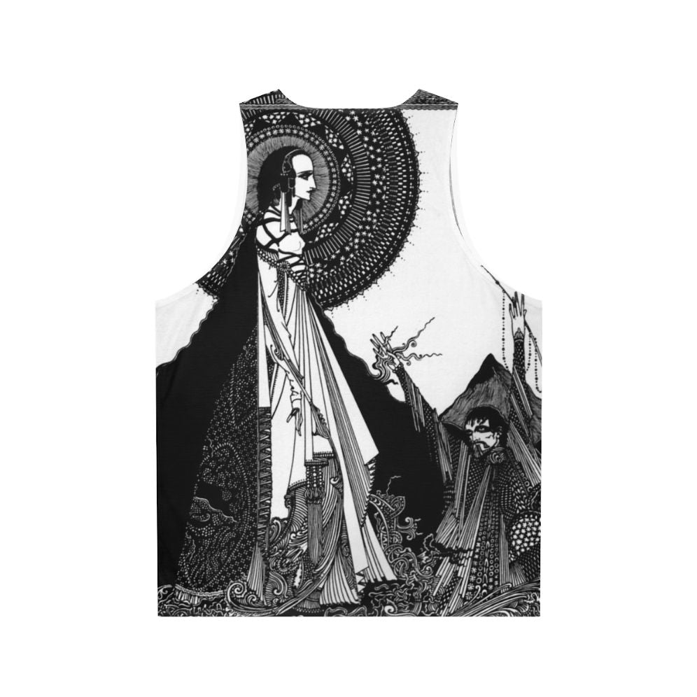 Unisex tank top featuring Ligeia artwork by Harry Clarke for Edgar Allan Poe - Back